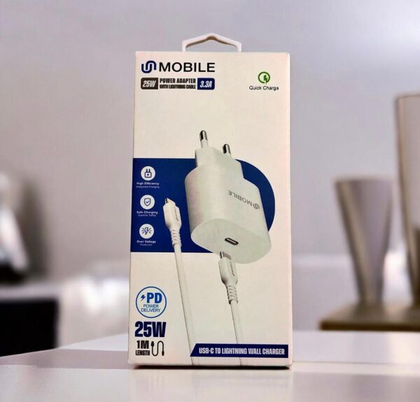 UN MOBİLE UN22 25W PD ŞARJ ADAPTÖRÜ + CTL DATA KABLO